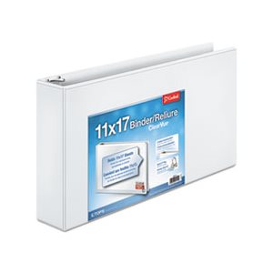 BINDER, ClearVue, Slant-D Ring, 3" Cap, 11" X 8.5", White