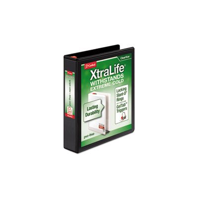 BINDER, XtraLife, ClearVue, Non-Stick, Locking, Slant-D Ring, 1.5" Cap, 11" x 8.5", Black