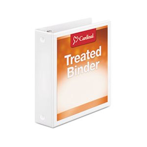 BINDER, Treated, ClearVue, Locking, Round Ring, 2" Cap, 11" x 8.5", White