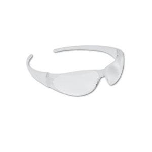 GLASSES, SAFETY, Checkmate, Wraparound, Clear Polycarb Frame, Uncoated CLEAR Lens, 12 / Box