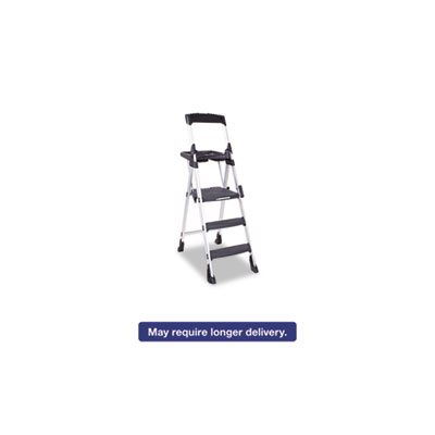 LADDER, STEP-STOOL, Worlds Greatest Work Platform, 300lbs Cap, Aluminum / Resin, Black