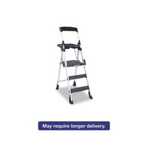 LADDER, STEP-STOOL, Worlds Greatest Work Platform, 300lbs Cap, Aluminum / Resin, Black