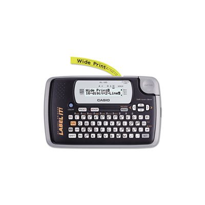 LABEL MAKER, CASIO, KL-120, 1 Line, 7.5"w x 4.5"d x 2.2"h