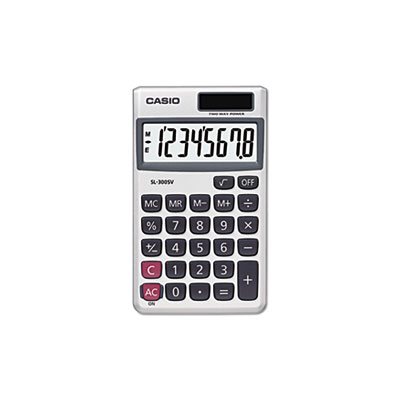 CALCULATOR, CASIO, SL-300SV, Handheld, 8-Digit, LCD