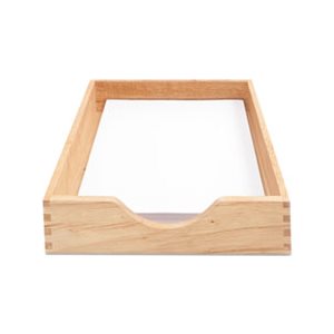 DESK TRAY, Hardwood, Letter, Stackable, OAK FINISH