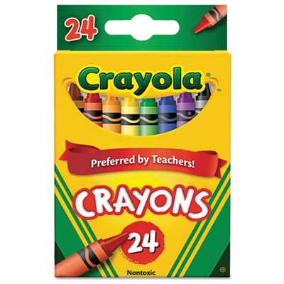 CRAYONS, CRAYOLA, Classic Colors, Peggable Retail Pack, 24 Colors