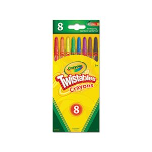 CRAYONS, CRAYOLA, Twistable, 8 Traditional Colors / Set