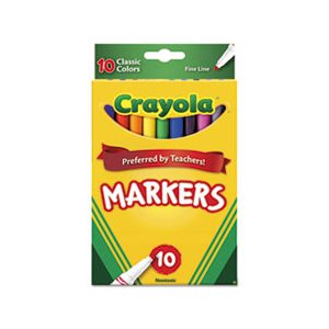 MARKERS, Non-Washable, Fine Point, Classic Colors, 10 / Set