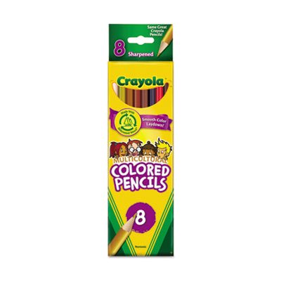 PENCILS, COLORED, Multicultural, Woodcase, 3.3 mm, Assorted, 8 / Set