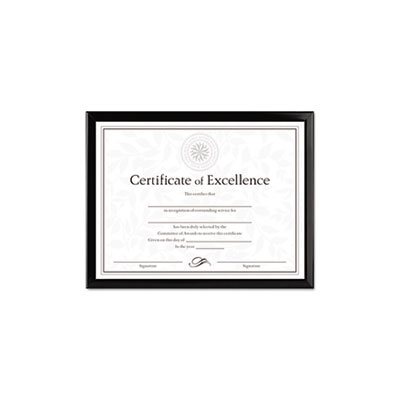 FRAME, DOCUMENT, Value U-Channel, w / Certificates, 8.5" x 11", Black