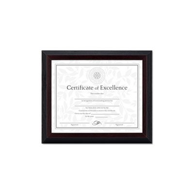 FRAME, Award / Certificate, BEVELED STEP EDGE,  8" x 10", Black w / Walnut Trim