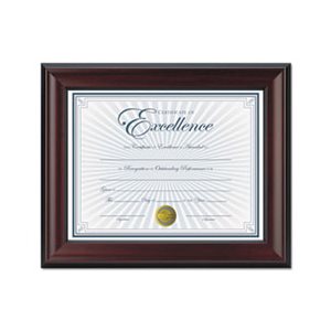 FRAME, DOCUMENT, Wall-Mount, Plastic, 8.5" x 11", ROSEWOOD