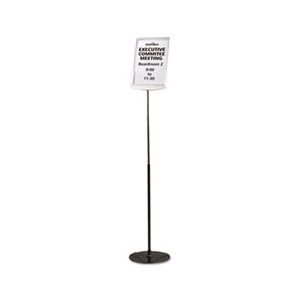 SIGN STAND, Sherpa, Infobase, Acrylic / Metal, 40"-60" High, Gray