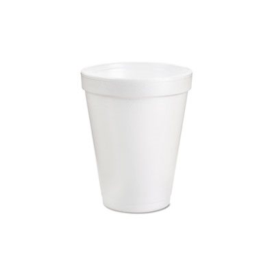 CUPS, DRINK, FOAM, 8oz, 25 / Bag, 40 Bags / Carton, WHITE