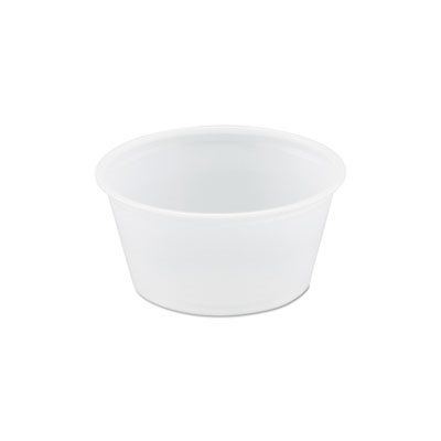 CUPS, PORTION, Polystyrene, 2oz, 250 / Bag, 10 Bags / Carton, Translucent