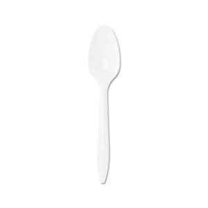 TEASPOONS, PLASTIC, Style Setter, Medium weight, 1000 / Carton, WHITE