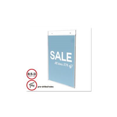 HOLDER, WALL SIGN, Classic Image, Single-Sided, Plastic, 8.5" x 11" Insert, Clear