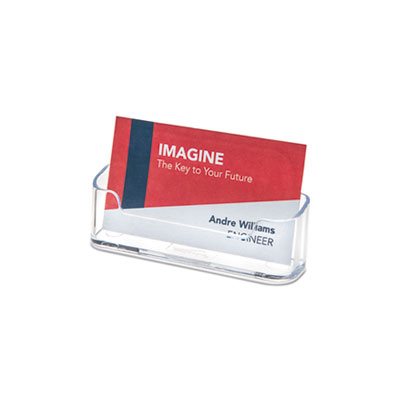 HOLDER, BUSINESS CARD, HORIZONTAL, Holds 50 2" X 3.5" Cards, Clear