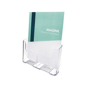 HOLDER, DocuHolder, for Countertop or Wall Mount Use, 9.25"w x 3.75"d x 10.75", Clear