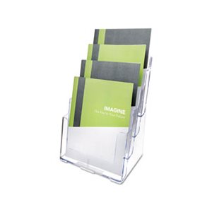 HOLDER, Multi Compartment, DocuHolder, 4 Compartments, 9.375"w x 7"d x 13.625"h, Clear