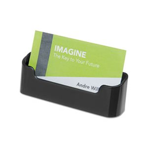 Recycled Business Card Holder, Holds 50 2 x 3 1 / 2 Cards, Black