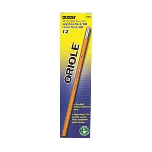 PENCIL, Oriole, Woodcase, HB #2, Yellow Barrel, 72 / Pack