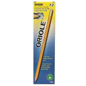 Oriole Woodcase Presharpened Pencil, HB #2, Yellow, Dozen