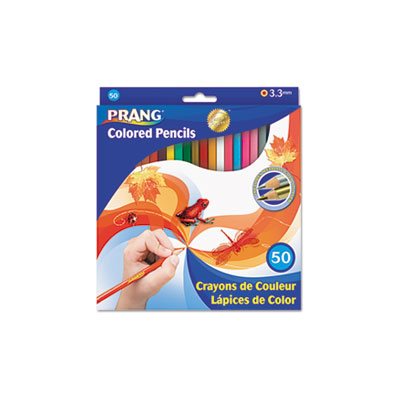 PENCILS, Colored, Woodcase, 3.3 mm, 50 Assorted Colors / Set