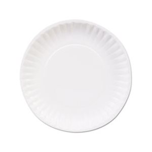 PLATES, PAPER, DIXIE, Clay Coated, 6", White, 100 / Pack