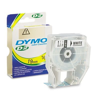 TAPE, CASSETTE, FOR  DYMO 9000, 6000, PC 10, .75" X 32', WHITE