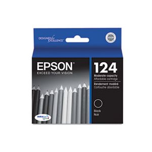 CARTRIDGE, EPSON, T124120 (124) DURABrite Ultra Ink, Black