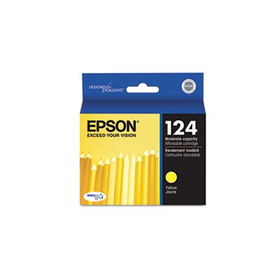 CARTRIDGE, EPSON, T124420 (124) DURABrite Ultra Ink, Yellow