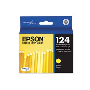 CARTRIDGE, EPSON, T124420 (124) DURABrite Ultra Ink, Yellow