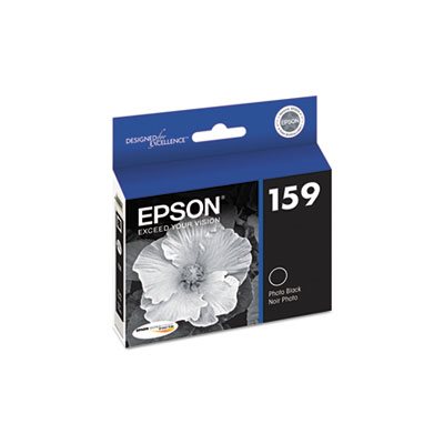 CARTRIDGE, EPSON, T159120 (159) UltraChrome Hi-Gloss 2 Ink, Photo Black