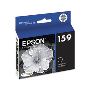 CARTRIDGE, EPSON, T159120 (159) UltraChrome Hi-Gloss 2 Ink, Photo Black