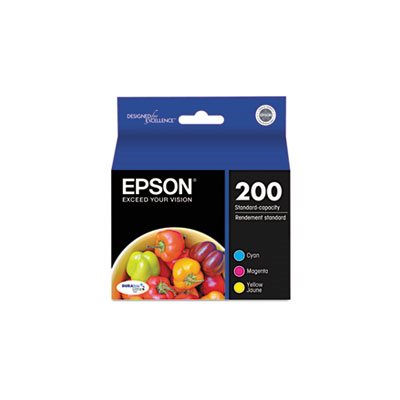 CARTRIDGE, EPSON, T200520 (200) DURABrite Ultra Ink, Cyan / Magenta / Yellow, 3 / Pack