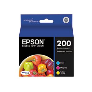 CARTRIDGE, EPSON, T200520 (200) DURABrite Ultra Ink, Cyan / Magenta / Yellow, 3 / Pack