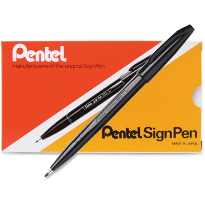 ETS PEN, SIGN, POROUS POINT, CAPPED, WATER-BASED, FINE PT, .7MM, BLACK