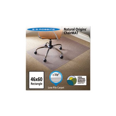 MAT, CHAIR, 46" X 60", Natural Origins, for Carpet UP TO .375", Clear