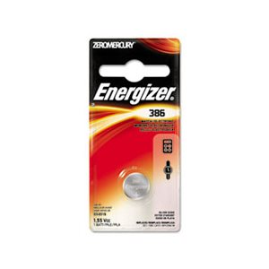 BATTERY, ENERGIZER, WATCH, ELECTRONICS, SILVER OXIDE, 386, 1.5V 