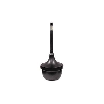 RECEPTACLE, Smokers' Oasis, Round, Steel, 4.5gal, Black