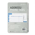 TABS, ADDRESS / PHONE, FRANKLIN COVEY, MONARCH STYLE, 8.5" X 11"