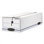 BOX, STORAGE, LIBERTY, Record Form, 9.5" x 23.25" x 6", White / Blue, 12 / Carton