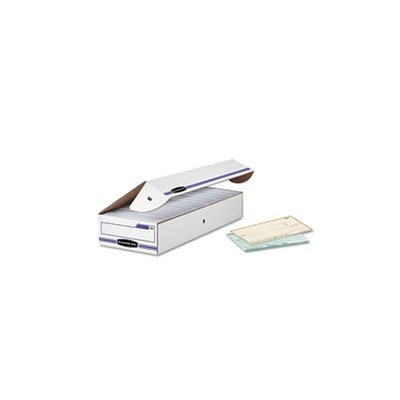 BOX, STORAGE, FELLOWES STOR / FILE, Check, Flip-Top Lid, White / Blue, 12 / Carton