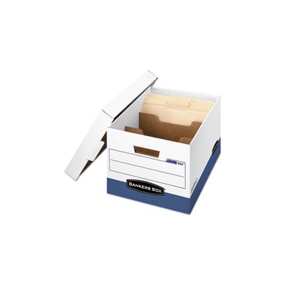 BOX, STORAGE, FELLOWES R-KIVE, Maximum Strength, Letter / Legal, Locking Lid, White / Blue, 12 / CARTON