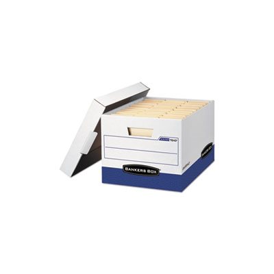 BOX, STORAGE, FELLOWES R-KIVE, Max, Letter / Legal, Locking Lid, White / Blue, 12 / Carton