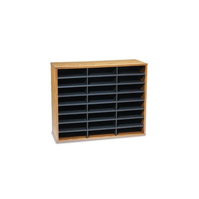 ORGANIZER, Literature, FELLOWES, 24 Letter Sections, 29" x 11.875" x 23.4375", Medium Oak