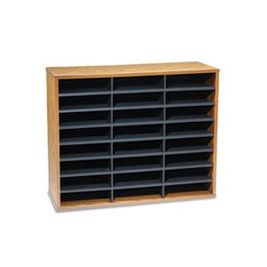 ORGANIZER, Literature, FELLOWES, 24 Letter Sections, 29" x 11.875" x 23.4375", Medium Oak