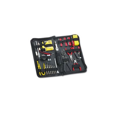 TOOL KIT, FELLOWES, 55-Piece, Computer, BLACK Vinyl Zipper Case