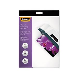 LAMINATING POUCHES, FELLOWES, ImageLast,  w / UV Protection, 3mil, 11.5" x 9", 25 / Pack